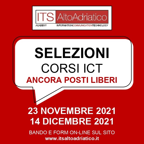 ANNULLATA SESSIONE 23 NOVEMBRE: APPUNTAMENTO AL 14 DICEMBRE A PORDENONE PER LE SELEZIONI AI CORSI ICT